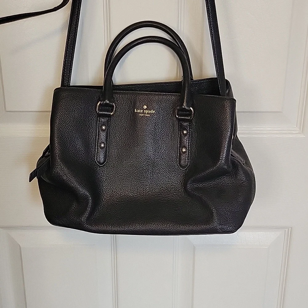 Kate Spade Black Larchmont Avenue Evangelie Satchel